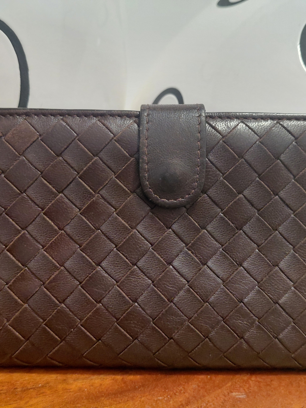 Bottega Veneta Brown Intrecciato Woven Leather Wallet